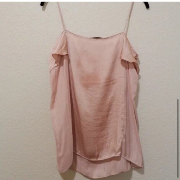 Zara basic blush colored cami with ruffle - Picture 6 of 6